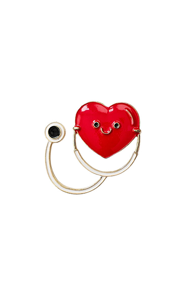 Heart Stethoscope Brooch - 1