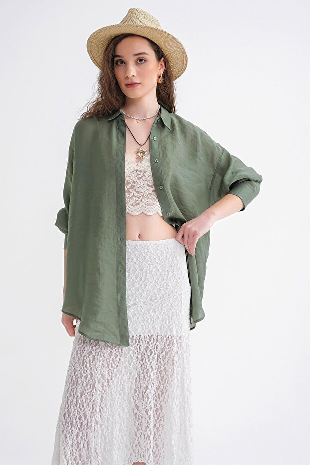 Mixray oversized button-down shirt - 5