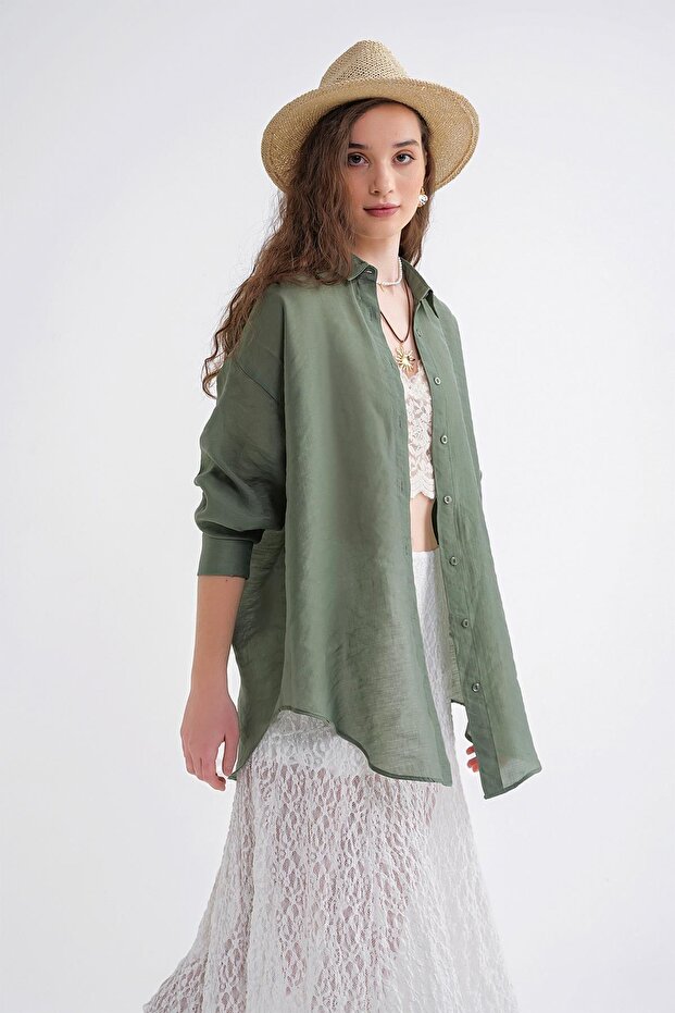 Mixray oversized button-down shirt - 4