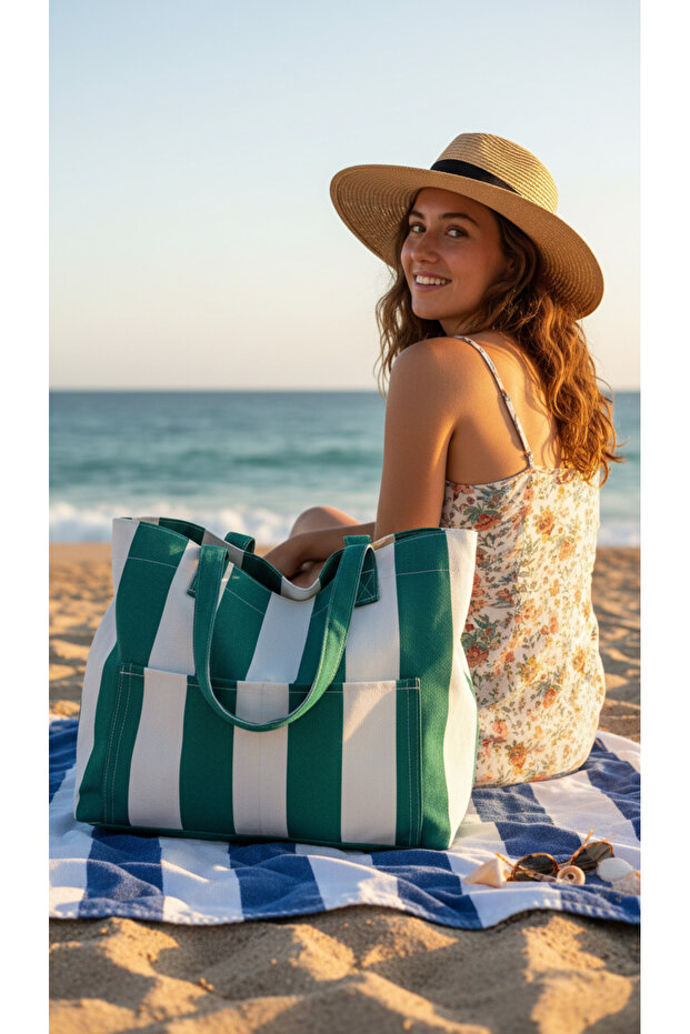 Women's Canvas 2-Pocket Daily Colorful Shoulder Bag