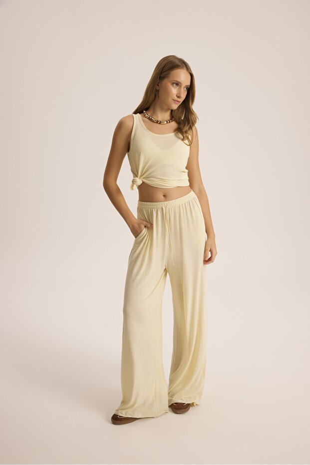 Raina Sarı Kimono Basic Üçlü Takım - 4