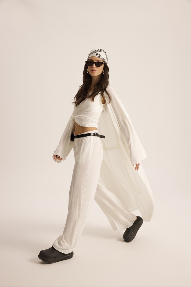 Raina Ekru Kimono Basic Üçlü Takım - 3