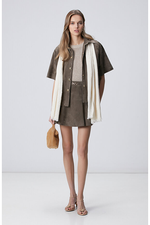 Açık Bej Halter Yaka Triko - 3