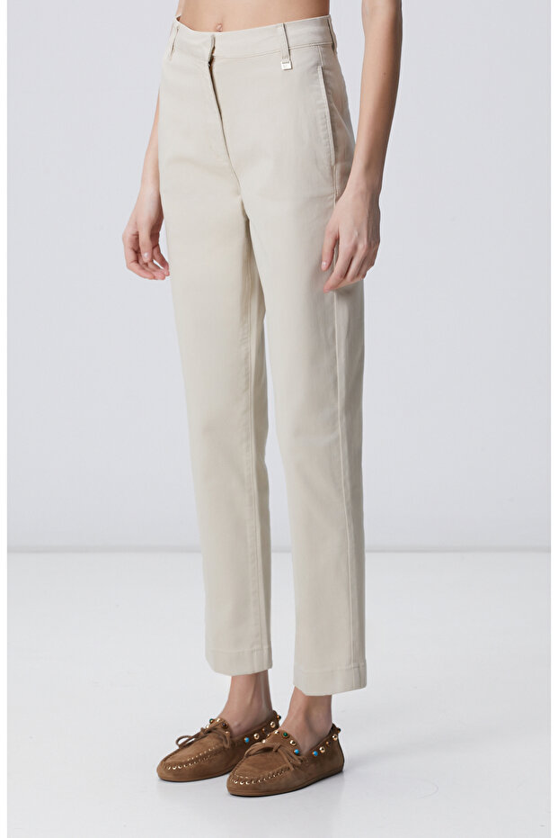 Bej Basic Casual Pantolon - 2
