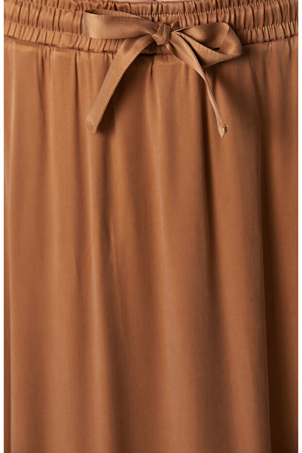 Camel Maksi Cupro Etek - 5