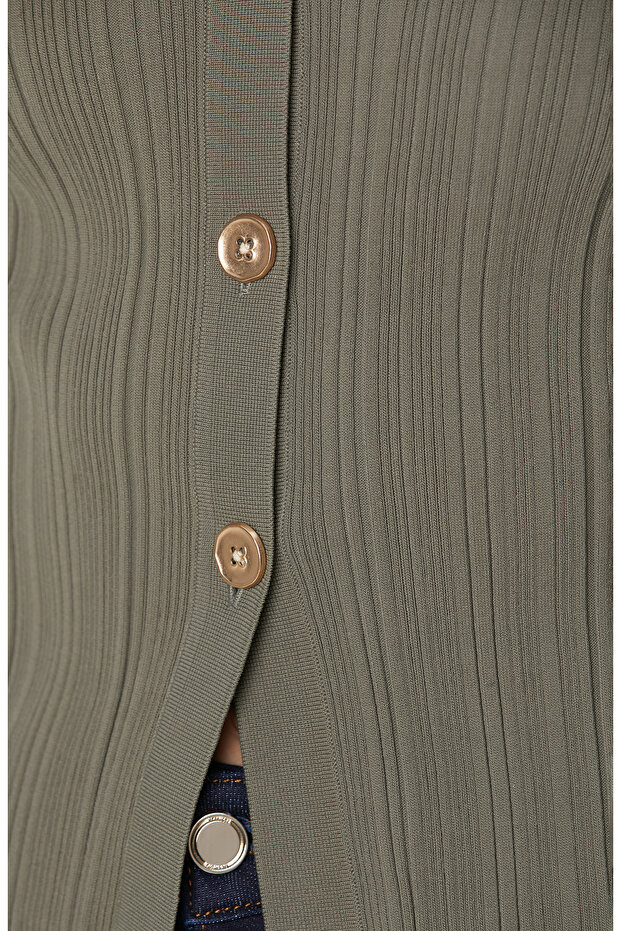 Açık Haki Kısa Kol Triko - 6