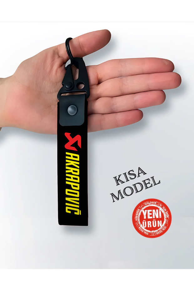 Akrapovic Short Model 15 Cm. Motorcycle Keychain Black