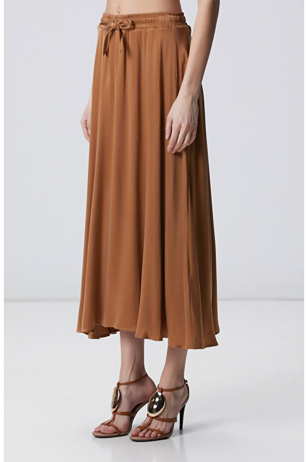 Camel Maksi Cupro Etek - 2