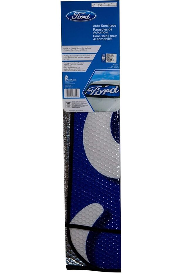 واقي الشمس للزجاج الأمامي من بلاستيكولور 003704R01 فورد باللون الأزرق - 3