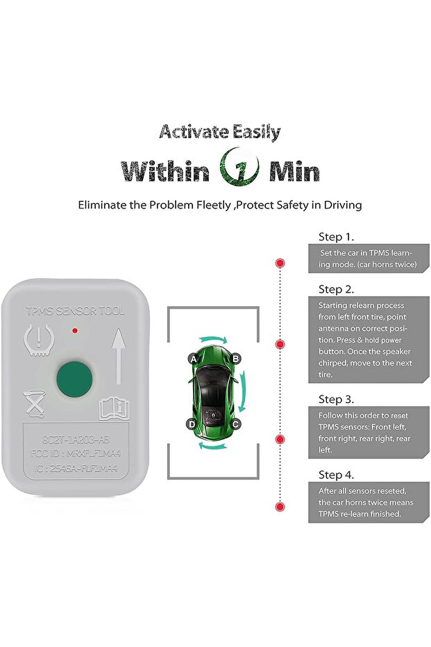 أداة JDIAG لفحص مستشعرات نظام مراقبة ضغط الإطارات (TPMS)، أداة إعادة برمجة نظام مراقبة ضغط الإطارات (TPMS) لسيارات فورد F150، أدوات تدريب على برمجة مستشعرات نظام مراقبة ضغط الإطارات (TPMS) - 5