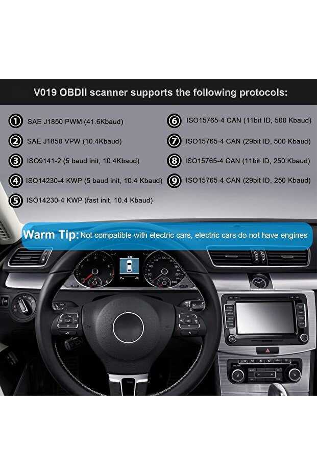جهاز فحص أعطال السيارات بتقنية البلوتوث، أداة تشخيص أعطال السيارات، قارئ رموز أعطال السيارات OBD2 لاسلكي - 5