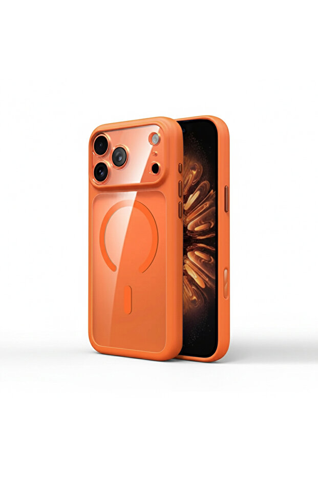Magnetic Cover For iPhone 17 Pro Max Case, Compatible with MagSafe - Orange