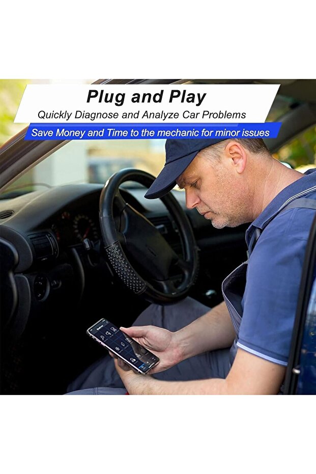 جهاز فحص أعطال السيارات Excefore OBD2 بتقنية بلوتوث 4.0، قارئ أكواد متوافق مع أجهزة iPhone وiOS وAndroid وiPad والكمبيوتر الشخصي - 2