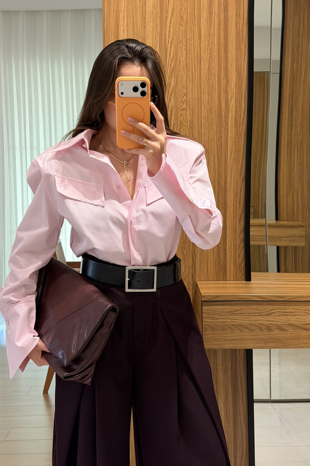 Eldora Pembe Vatkalı Gömlek - 2