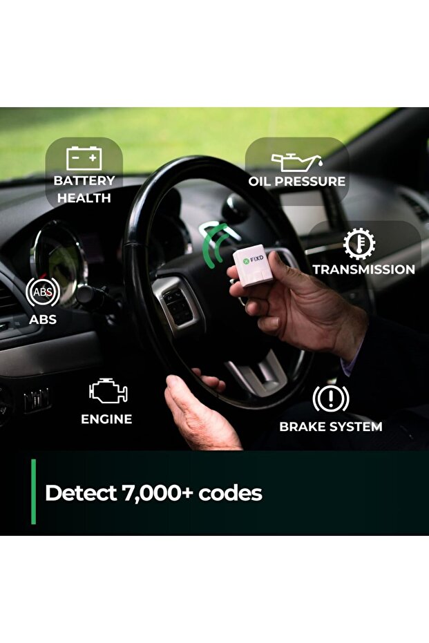 FIXD Bluetooth OBD2 Scanner for Car - Car Code Readers & Scan Tools for iPhone & Android - Wireless - 2