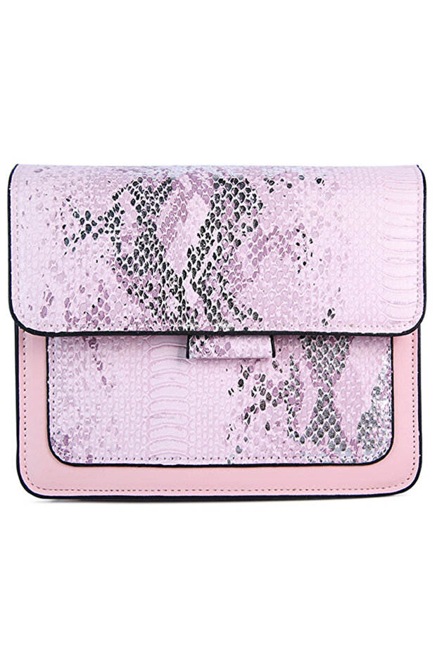 Women Reptile Print Pink Slingbag