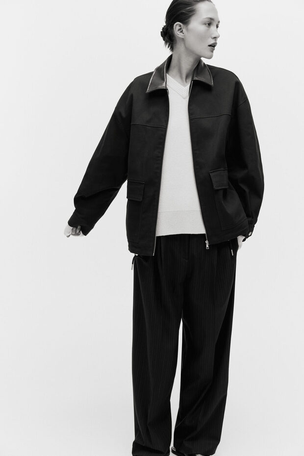 Oversize Gabardin Ceket - 1