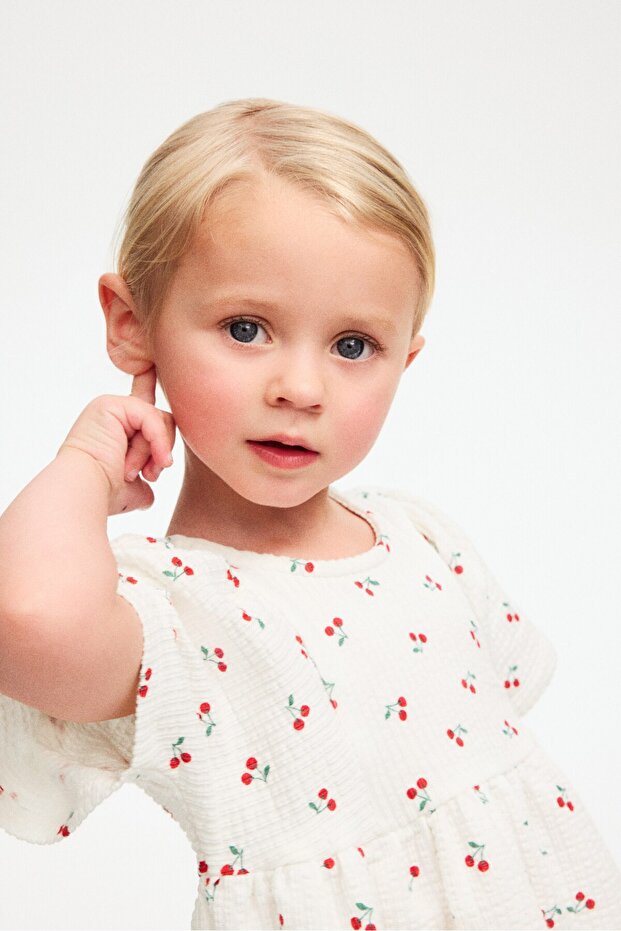 Baskılı Jarse Elbise - 2