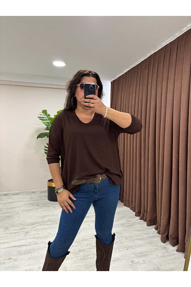 Büyük Beden Basic İnce Triko - 2