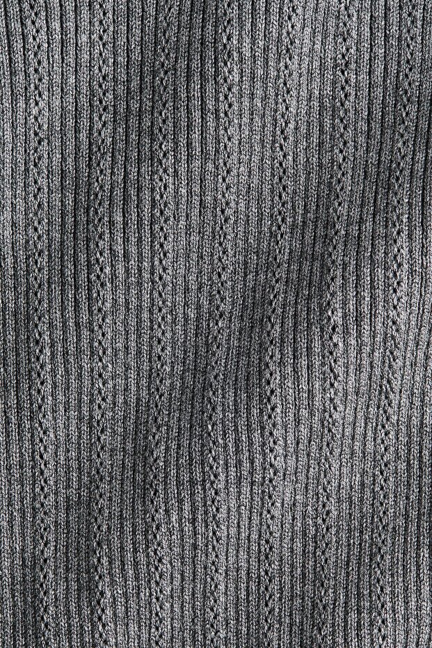 Delik Desenli Triko Üst - 5