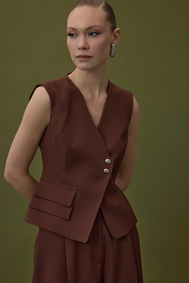 Sofia Yelek - Kahve - 2