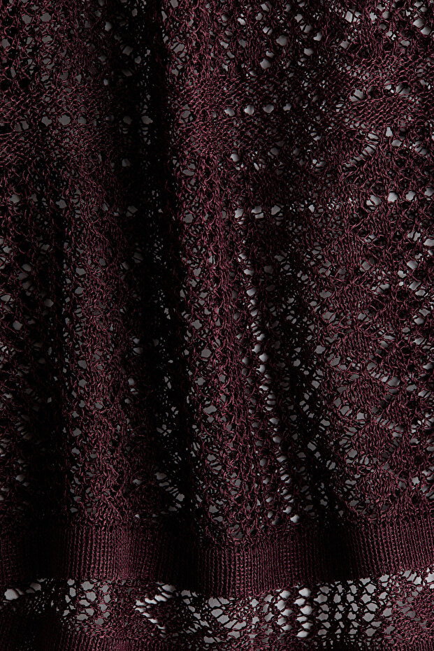 Delik Desenli Triko Üst - 6