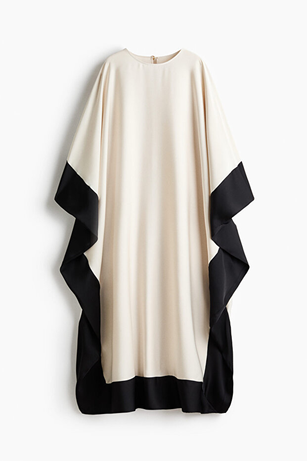 Saten Kaftan Elbise - 2