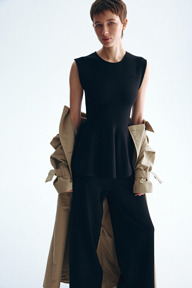 Peplumlu Triko Üst - 2