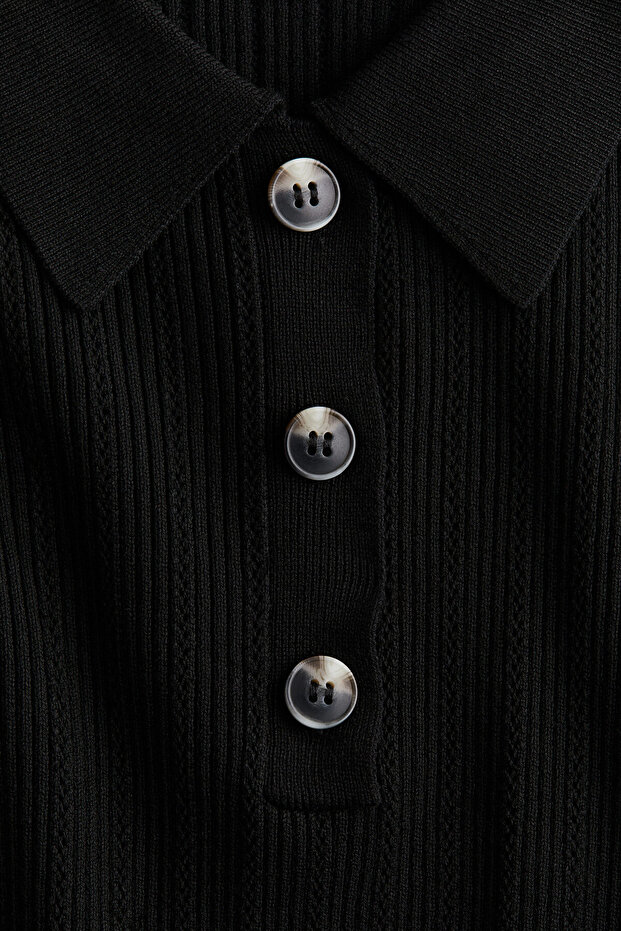 Delik Desenli Triko Üst - 6