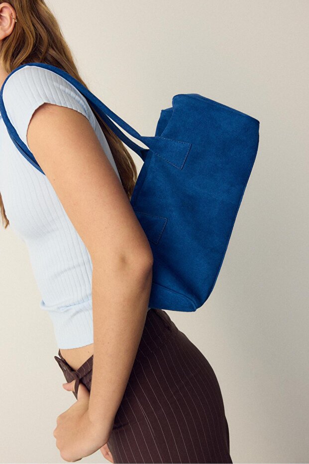 Suni süet bowling çanta - 2