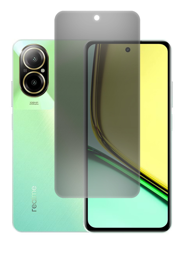 واقي شاشة نانو ماتي للخصوصية من Realme 12 Lite، مرن وغير قابل للكسر
