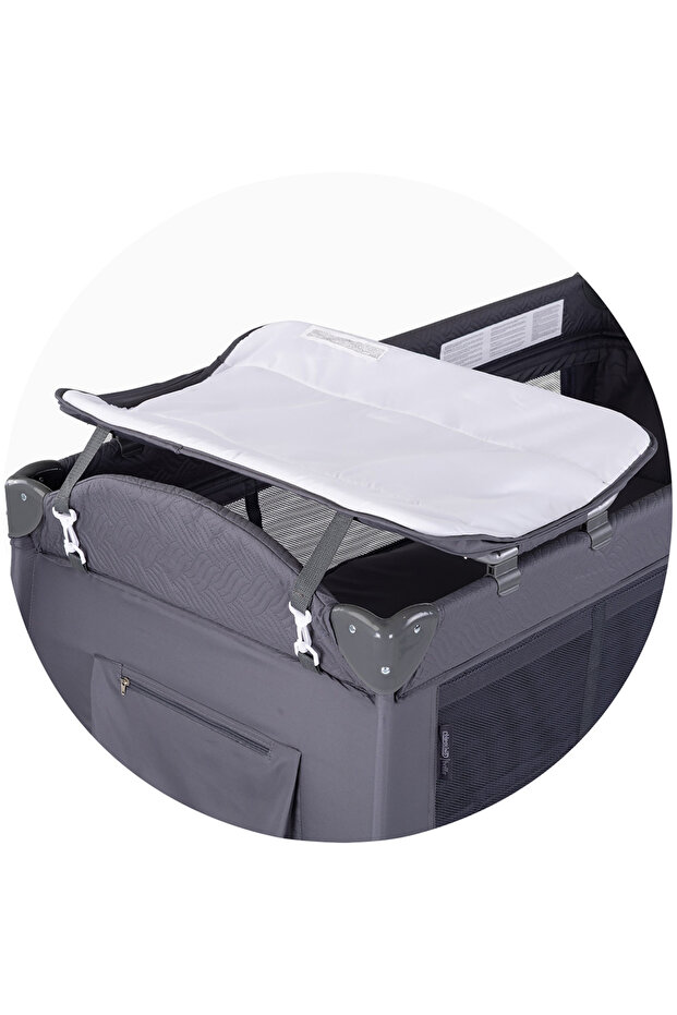 Bella anthracite folding cot - 3