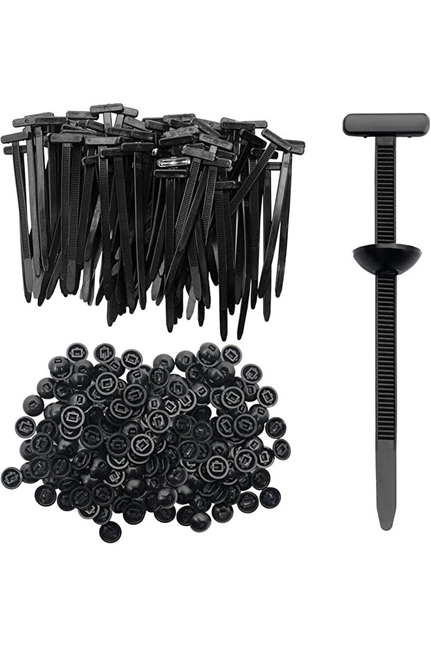 120Pcs Nylon Universal Cable Tie Buckle, Auto Body Parts Trim Automotive Zipper Clips, Door Panel Fa