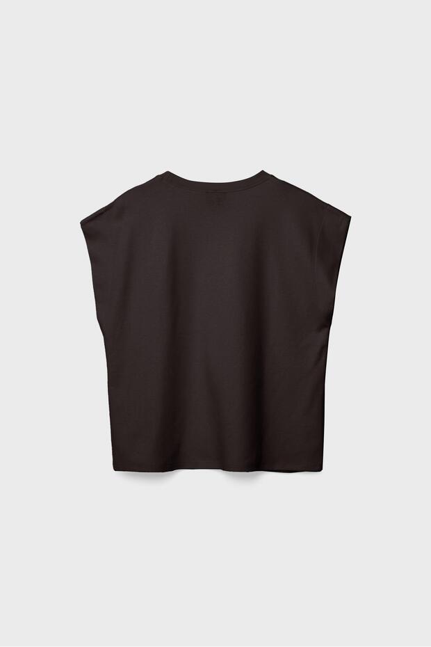 B06 Düşük omuz basic t-shirt - 7