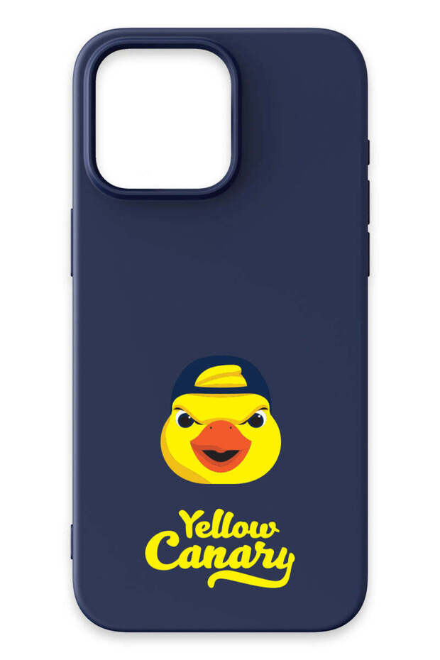 iPhone 14 Pro Compatible Yellow Canary Navy Blue Silicone Licensed Phone Case