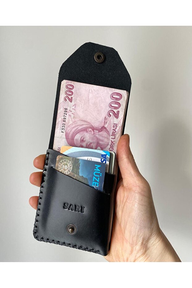 (Named) Modern Men's Wallet Card Holder - Genuine Leather Handmade