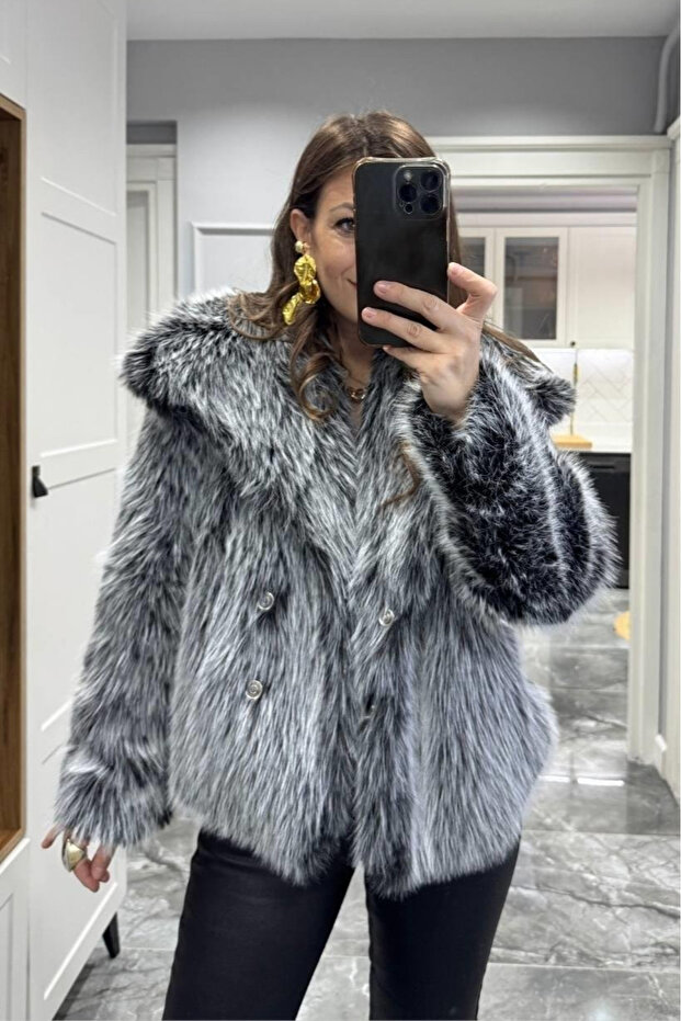 Gray Mottled Britney Fur - 8900