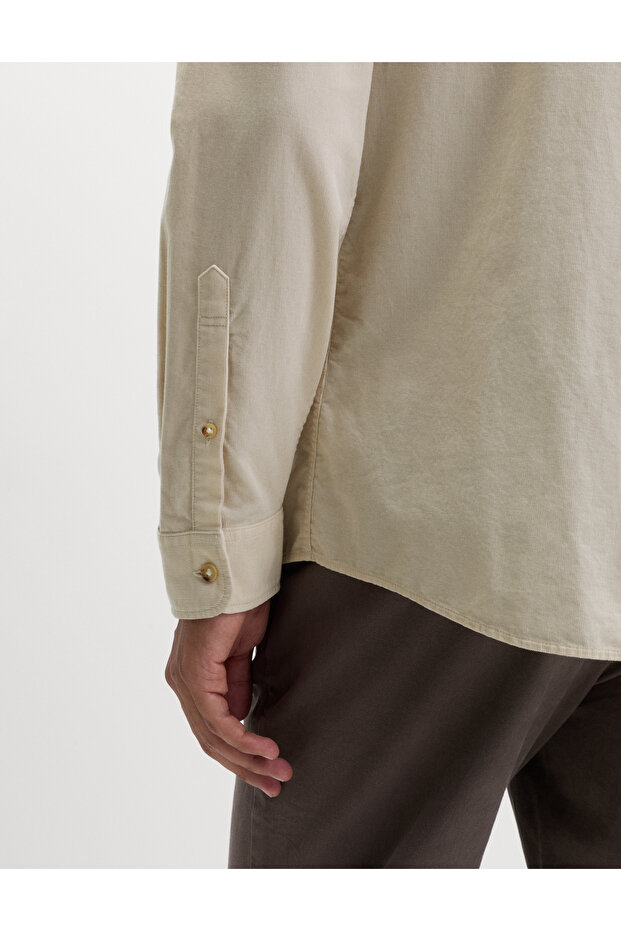 Pamuklu Kadife Gömlek - 4