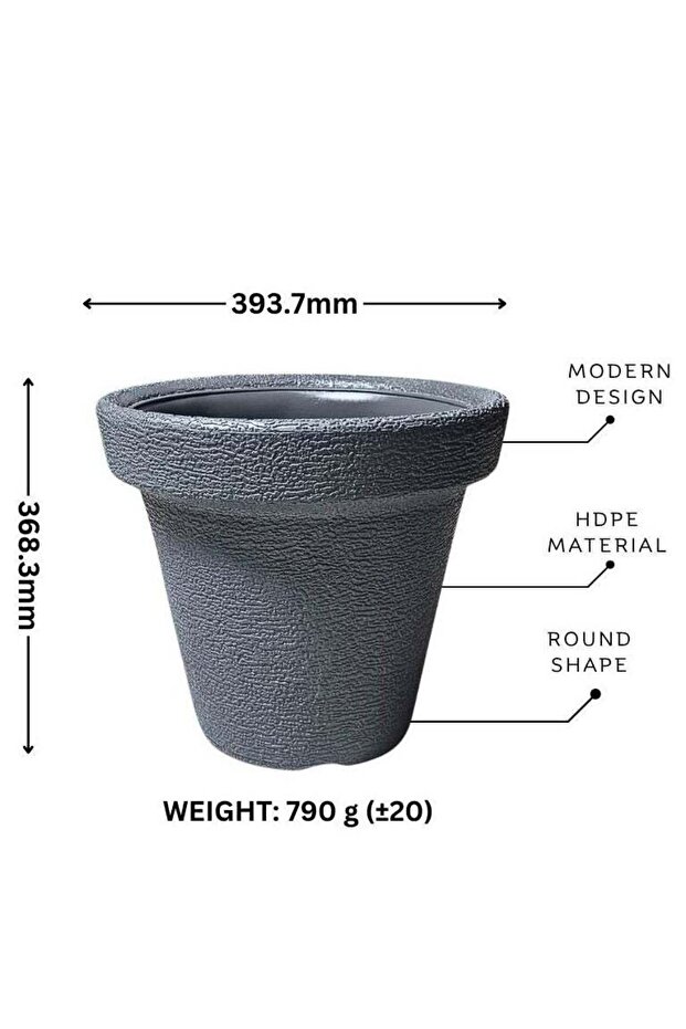 SNH Durable Plastic Flower Pot - Versatile Outdoor & Indoor Plant Containers
