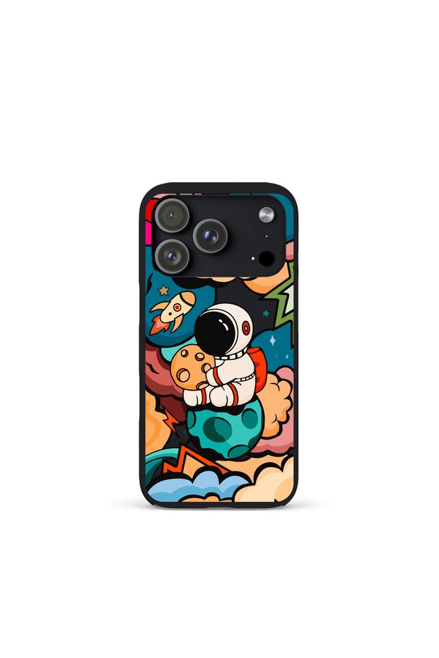iPhone 17 Pro Compatible Astronaut 3 Design Printed Launch Phone Case