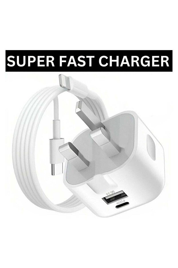 For iPhone 14 13 12 11 Pro XR XS Fast Charging 20W USB-C PD Plug Charger & Cable