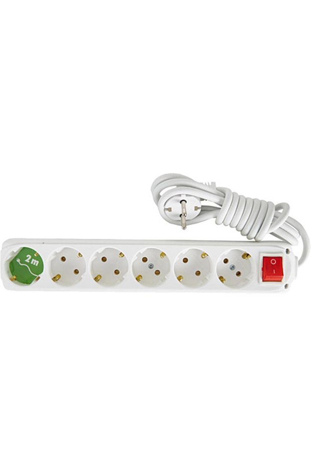 6 Pieces 2m Switched Grounded Socket ( 9260202 )
