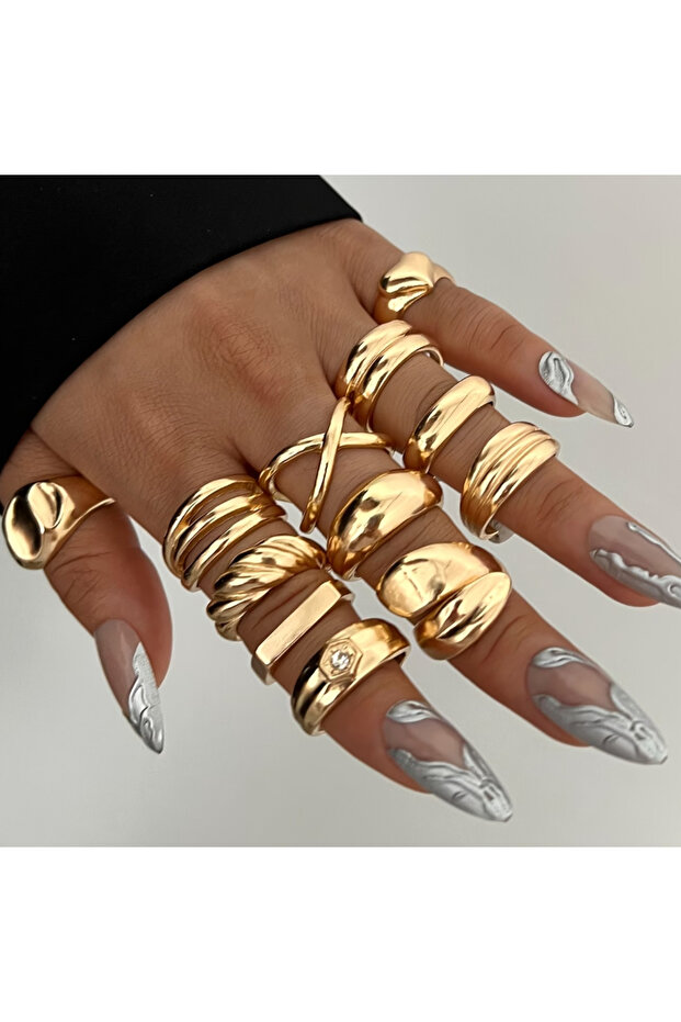 خواتم أساسية سميكة 1 قطعة (شحن مختلط) - 3