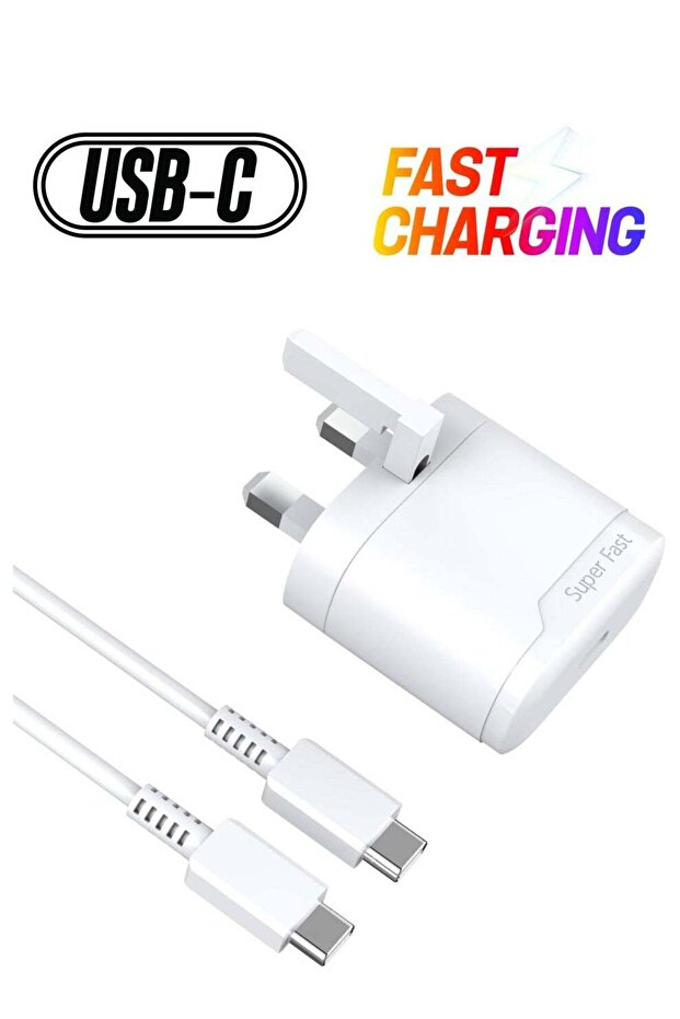 Fast USB-C Charger Plug and Cable for Samsung Galaxy S24/S23/S22/S21/S20 and A-Series Models