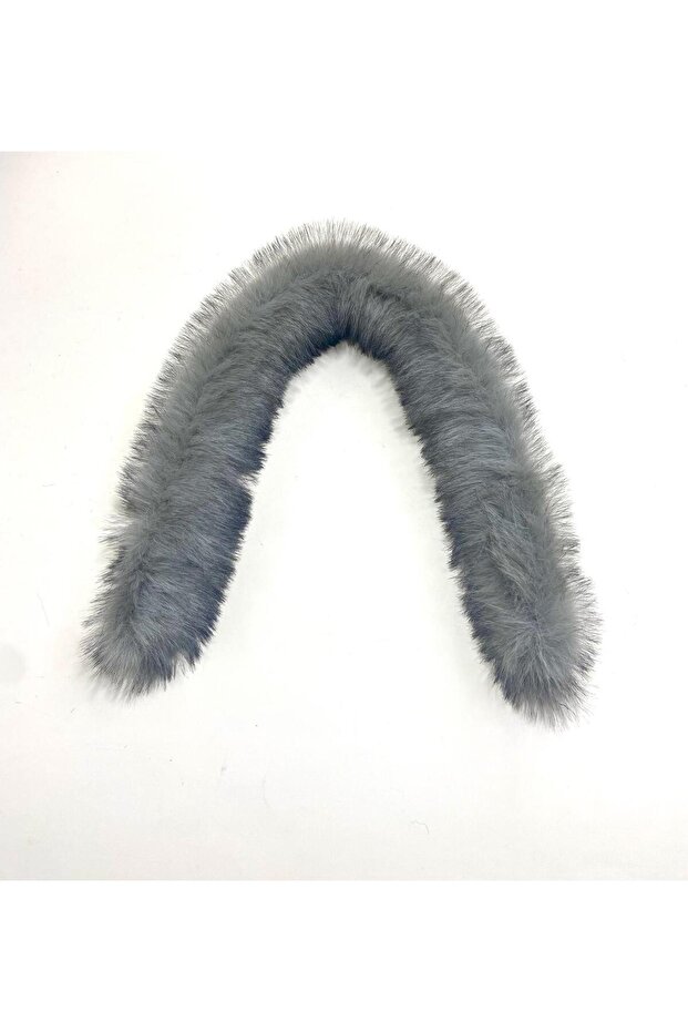 Hooded Fur / Gray / 70 cm