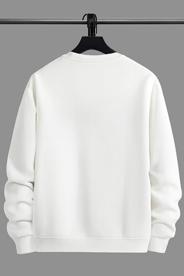 سويت شيرت للجنسين بطباعة على الظهر مقاس كبير 3 خيوط - 2