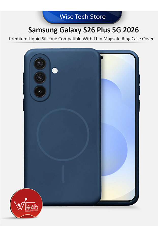 Samsung Galaxy S26 Plus 5G 2026 Premium Liquid Silicone Compatible With Thin Magsafe Ring Case Cover
