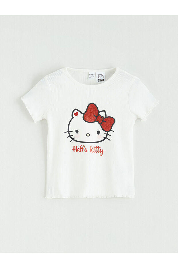 Lcw Kidsekru Crew Neck Printed Girls' T-Shirt