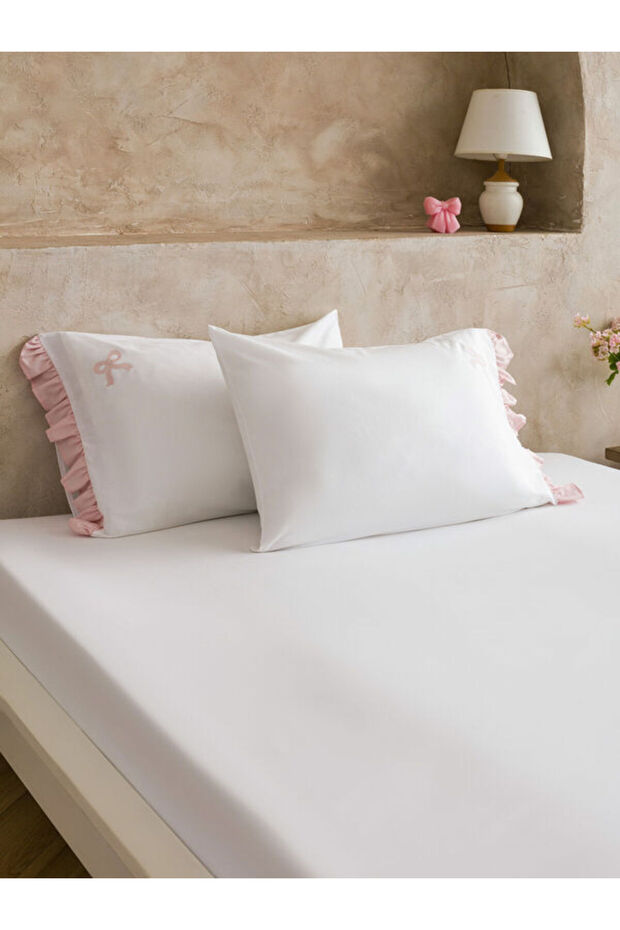 I Bowknot Embroidered Pillowcase 2-Pack 50X70 cm from Freezen Store