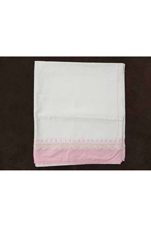 Handcrafted Lace Embroidered Double Bed Sheet, White, Gift for Bridal Trunk, Gift for Bride